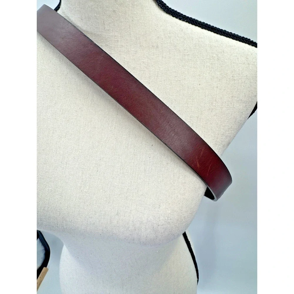 Vintage Orvis Cognac Full Grain Leather Equestrian Hoof Pick Belt 38 Brass USA